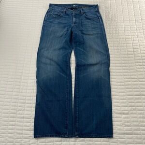 Vintage Y2K 7 For All Mankind W/ A pocket Relaxed Wide Leg Dark Wash Jeans 33x33